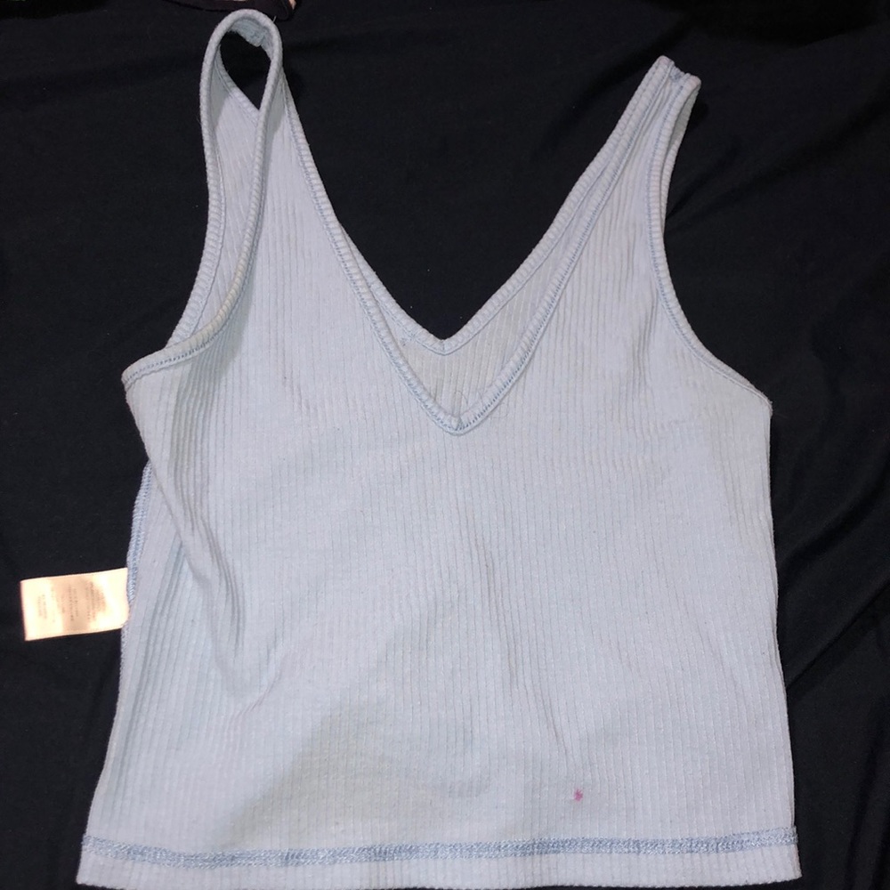 blue crop top